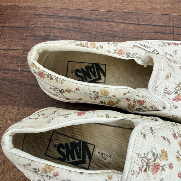 Vans Classic Slip On Size Women's 9 Mens 7.5 Shoes Vintage Floral Low - Picture 4 of 6